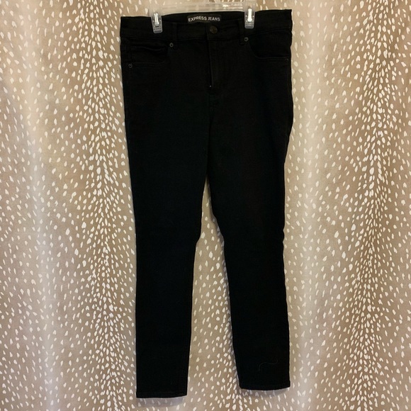 Express Black Jean Skinny Leggings size 10 short